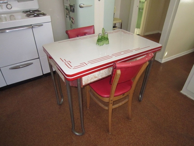 Inspiring Vintage Enamel Kitchen Table For Sale Photo