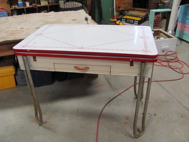 Inspiring Vintage Enamel Kitchen Table For Sale Pic