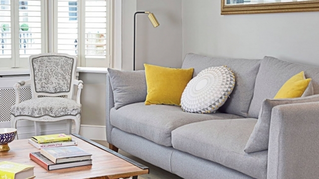 Inspiring Yellow And Gray Living Room Ideas Pic