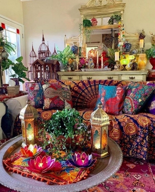 Interesting Bohemian Living Room Decor Picture