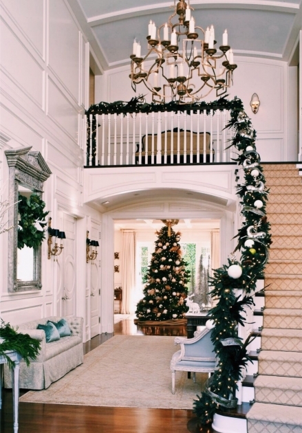 Interesting Christmas Home Decor Stairs Picture