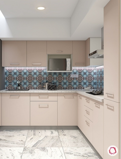 Interesting Kitchen Design With Tiles Pic