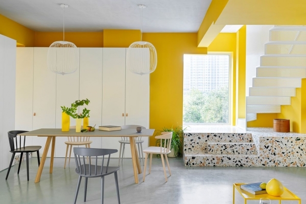 Interesting Living Room Yellow Pic