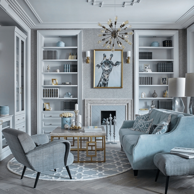 Interesting Traditional Living Room Interior Design Photo Gallery Pic
