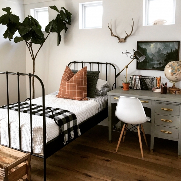 Interesting Vintage And Modern Bedroom Picture