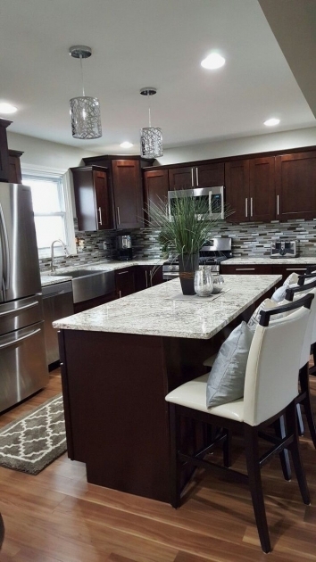 Marvelous Kitchen Decor Brown Cabinets Picture