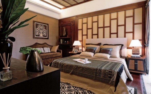 Marvelous Oriental Bedroom Design Photo