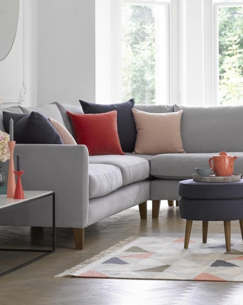 Marvelous Peach And Gray Living Room Decor Image