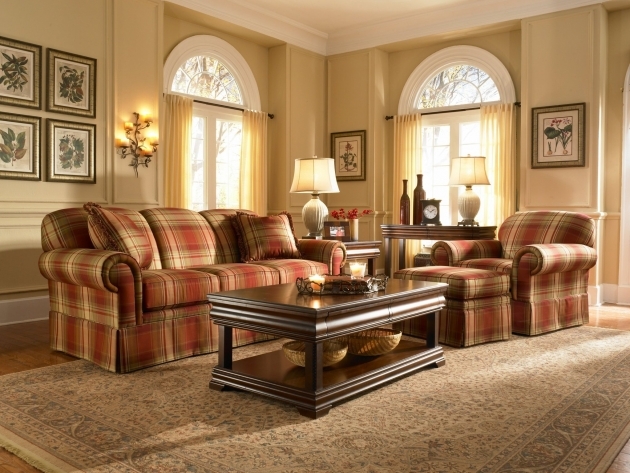 Marvelous Plaid Couches Living Room Furniture Picture