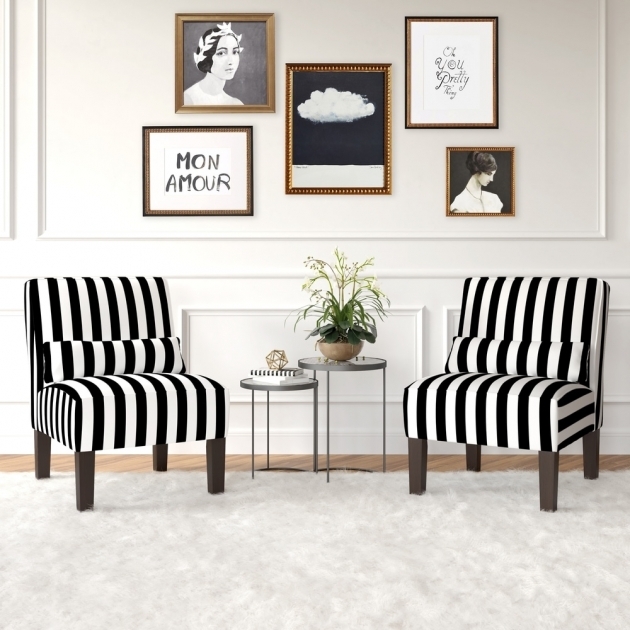 Marvelous Striped Living Room Chairs Picture
