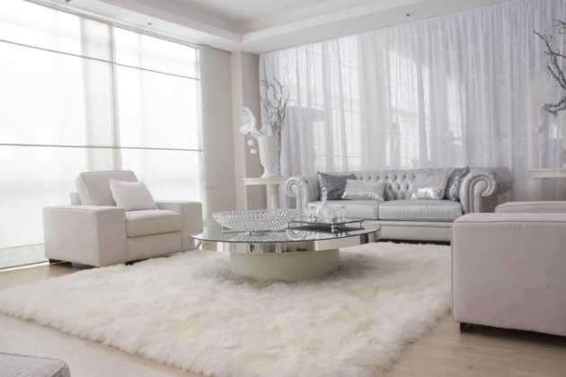 Marvelous White Living Room Modern Design Image