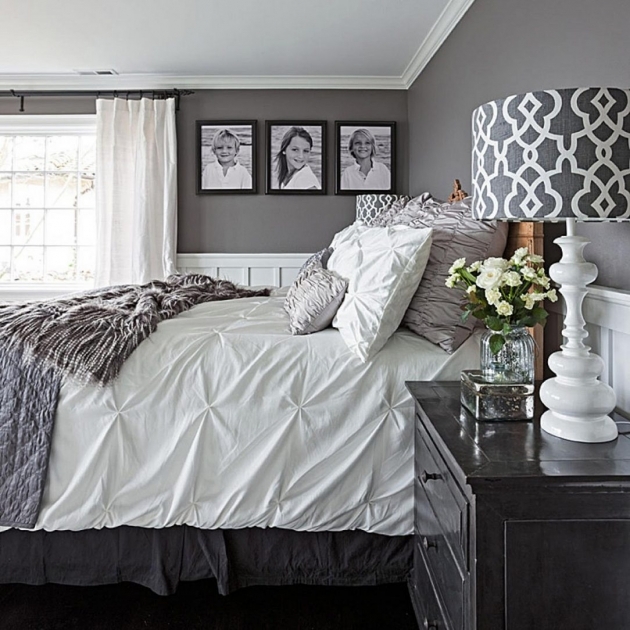 Nice Bedroom Decor Gray Walls Picture