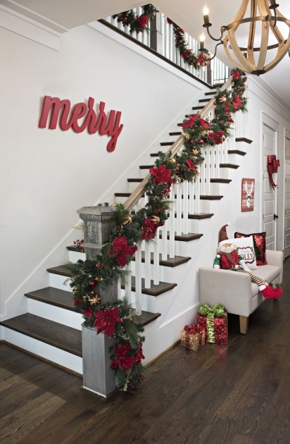 Nice Christmas Home Decor Stairs Picture