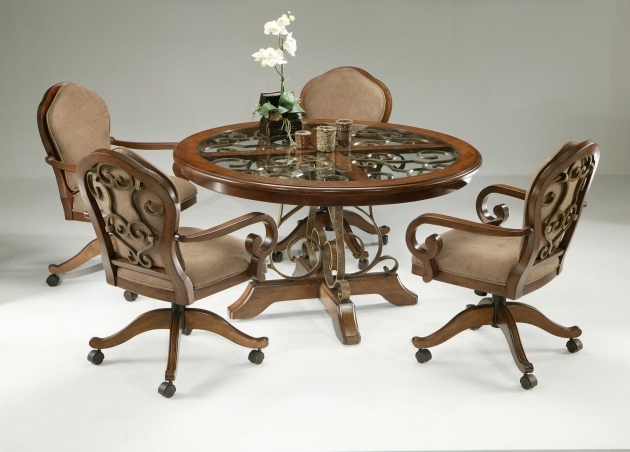 Nice Kitchen Sets With Chairs On Wheels Photo
