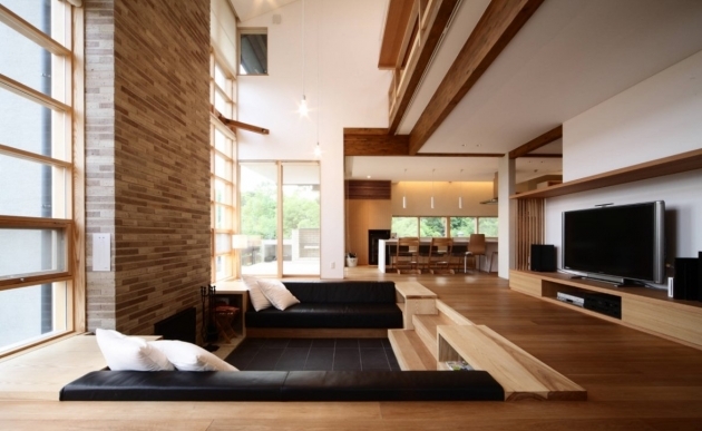 Nice Open To Below Living Room Design Photo