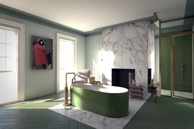 Outstanding Avocado Bathroom Modern Image