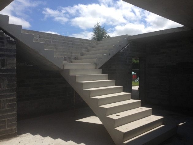 Outstanding Cement Stairs Design Photo