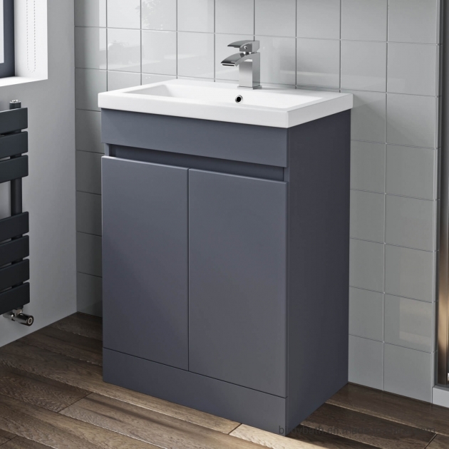 Outstanding Grey Gloss Bathroom Furniture Photo