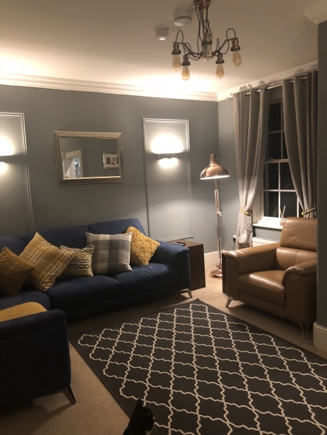Outstanding Navy Living Room Decor Image