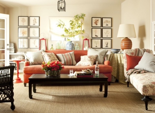 Outstanding Orange Living Room Furniture Picture