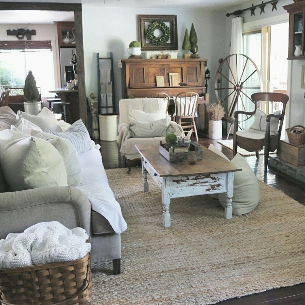 Outstanding Vintage Farmhouse Living Room Decor Pic