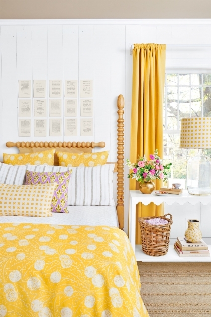 Outstanding Yellow Bedroom Interior Design Ideas Picture