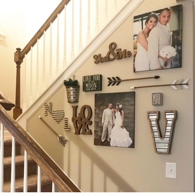 Remarkable Decorating Wall Going Up Stairs Pic