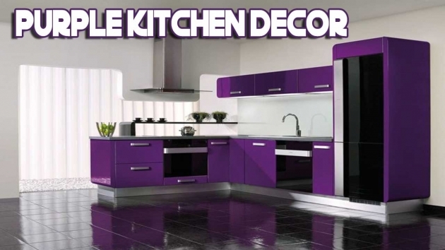 Remarkable Purple Decor Kitchen Photo