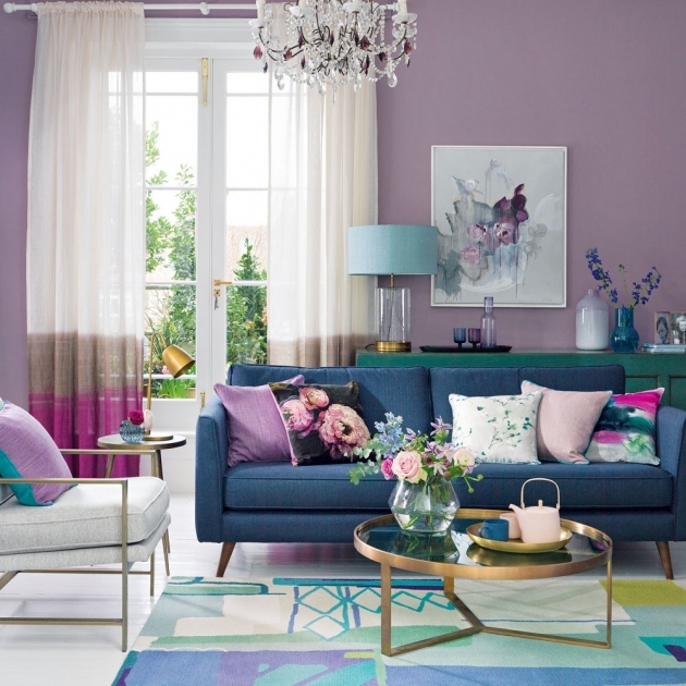 Remarkable Purple Living Room Decor Pic