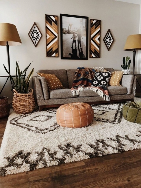 Splendid Bohemian Living Room Decor Image