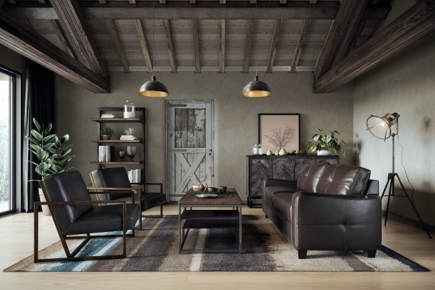 Splendid Industrial Living Room Furniture Pic