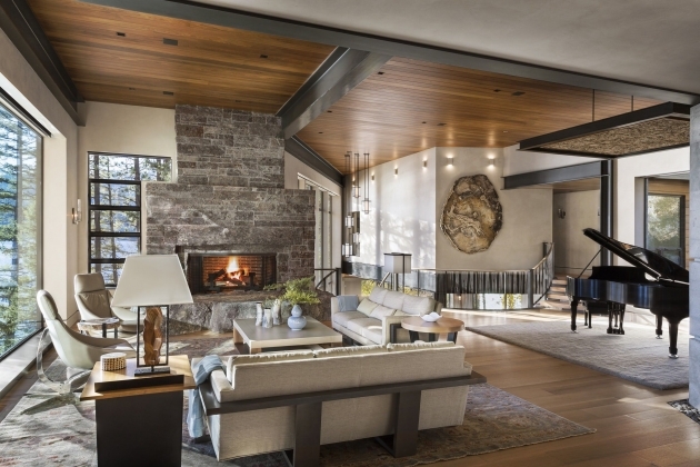 Splendid Open To Below Living Room Design Image