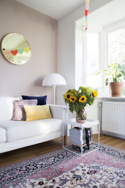 Splendid Peach And Gray Living Room Decor Picture