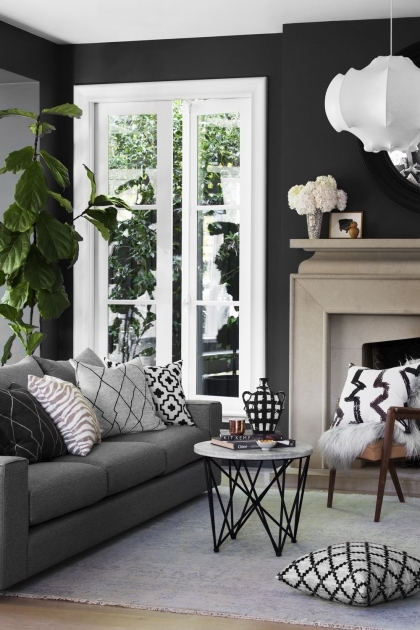 Stunning Living Room Ideas Dark Colors Image
