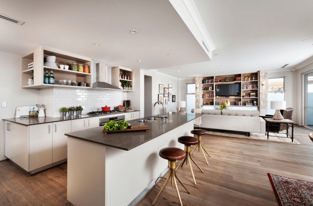 Stunning Modern Kitchen Living Room Ideas Pic