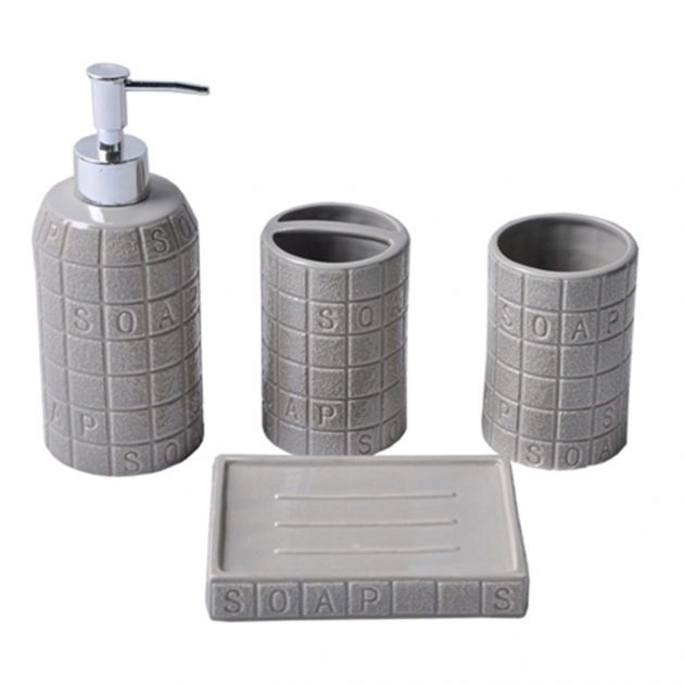 Stylish Bathroom Accessories Sets Grey Pic