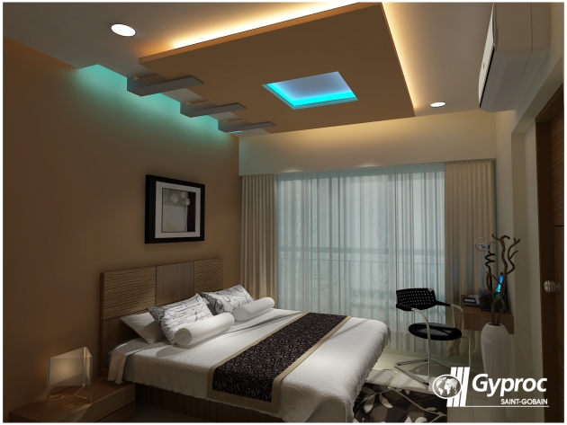 Stylish Bedroom Down Ceiling Design Pic