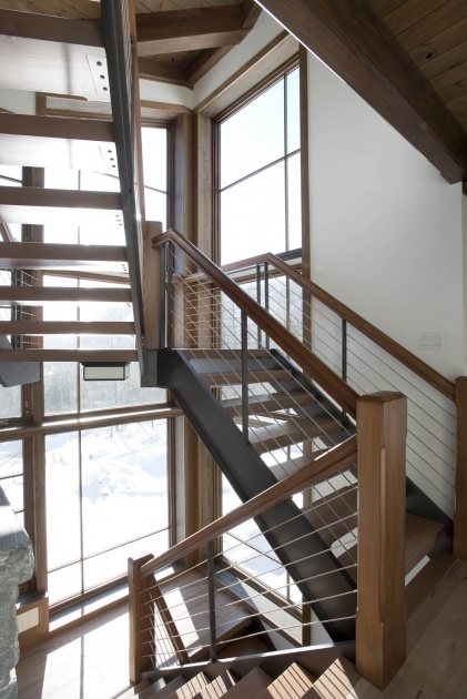 Stylish Contemporary Stairs Ludlow Ma Picture