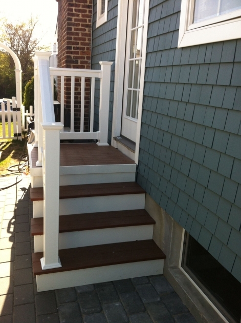 Stylish Exterior Entrance Stairs Design Photo