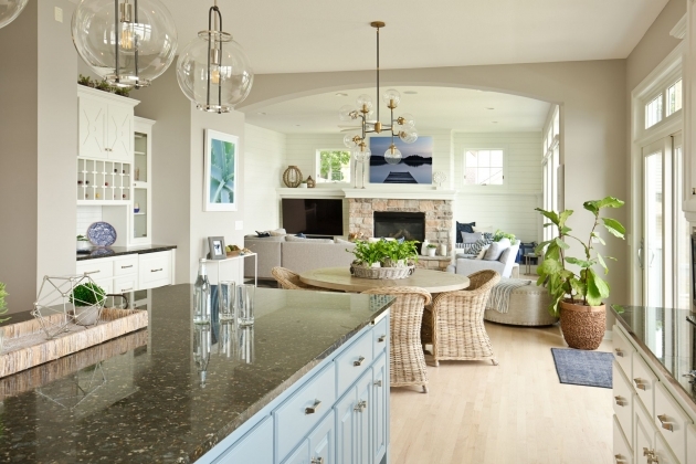 Stylish Kitchen Open Plan Design Pic