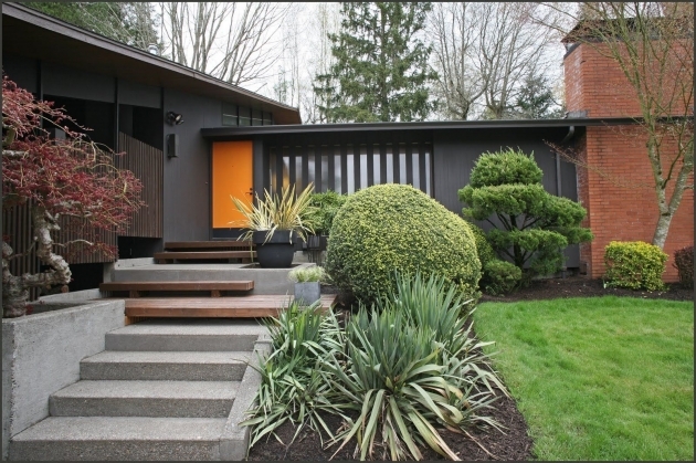 Stylish Mid Century Modern Exterior Stairs Image