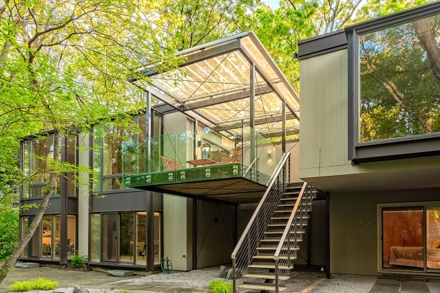 Stylish Mid Century Modern Exterior Stairs Photo