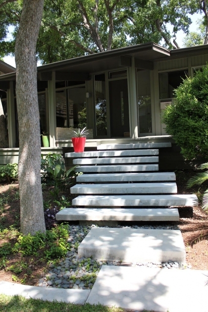 Stylish Mid Century Modern Exterior Stairs Picture