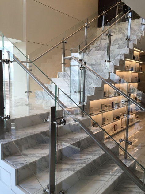 Stylish Staircase Design Glass Pic