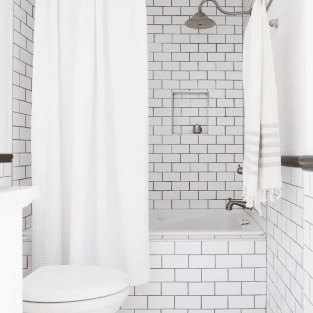 Stylish White Bathroom Interior Image