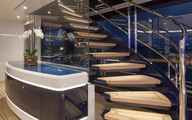 Stylish Yacht Interior Stairs Picture