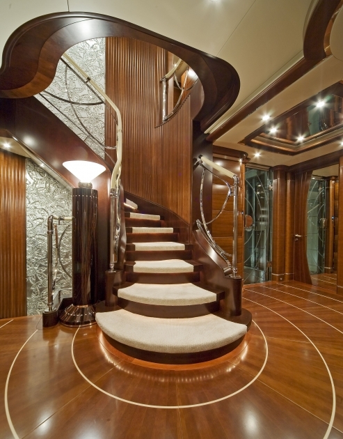 Surprising Yacht Interior Stairs Picture