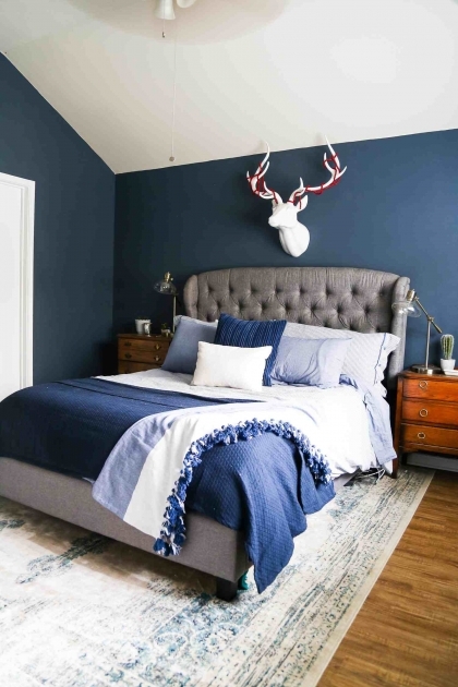 Top Bedroom Decor Blue And White Pic