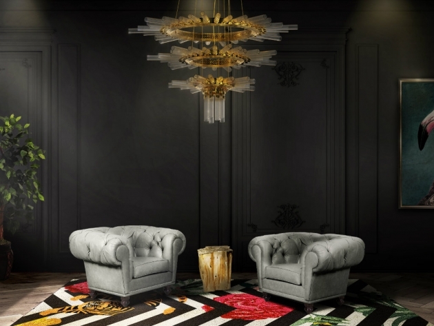 Wonderful Dark Living Room Interior Design Image