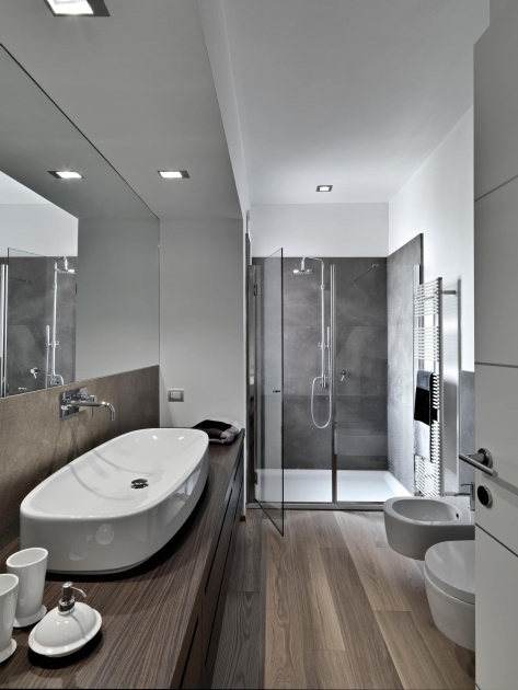 Wonderful Grey Bathroom Modern Image